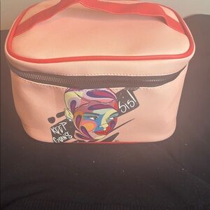 Colorful Face Print Cosmetic Bag
